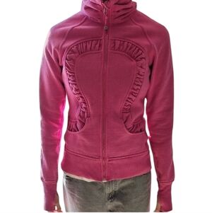 🍋 Lululemon Zip-Up Hoodie in Bright Pink